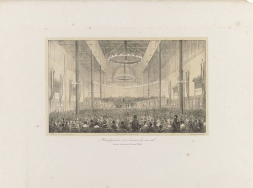 Concert in the Festival Building during the music festival, 1854