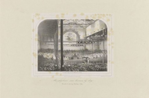 Concert in the Festival Building during the music festival, 1854