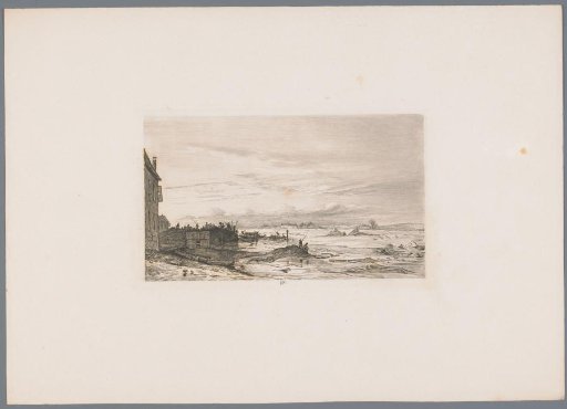 Rescuing people and livestock from the Arnhem Waard, 1855