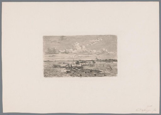 Road washed away between Oss and Lith, 1855