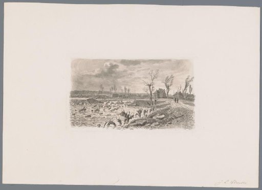Dike breach at Lienden, 1855