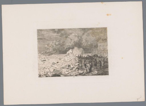 Drifting ice at the Sabelspoort in Arnhem, 1855