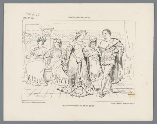 Satirical print on the Roman Catholic Church, in connection with the April Movement, 1853