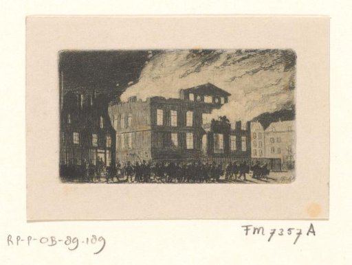 Fire at the Museum Boijmans in Rotterdam, 1864