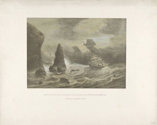 The sinking of the Joan Melchior Kemper in the bay of Nagasaki