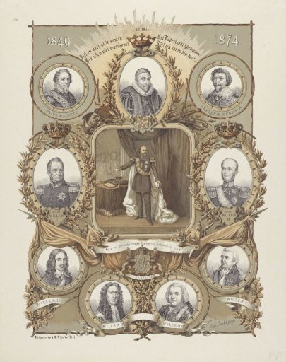 Commemorative plaque for the 25th anniversary of the reign of King William III 1849-1874