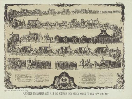 Solemn Funeral of Her Majesty the Queen of the Netherlands on June 20, 1877