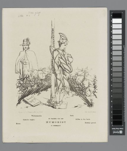 Cartoon on the limited freedom of speech for the humorist, 1860