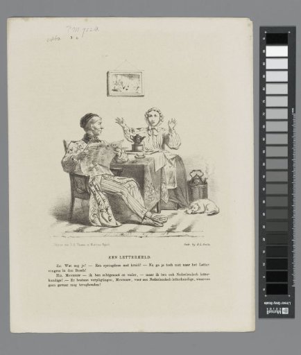 Cartoon on the Literary Congress in 's-Hertogenbosch, 1860