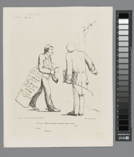 Satirical print on P.M. Tutein Nolthenius, 1860