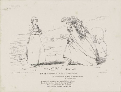 Satirical print on the new fashions, 1860