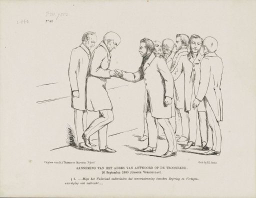 Cartoon featuring Ministers Rochussen and Van Hall, 1860