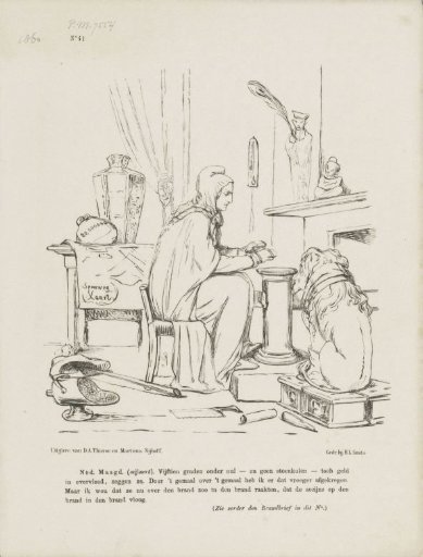 Cartoon on the tax on coal, 1860