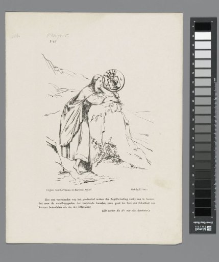 Cartoon on the stamp duty on newspapers, 1860