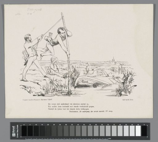 Cartoon on Minister M.H. Godefroi, 1860