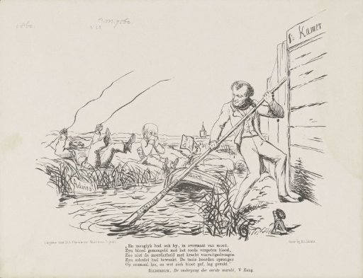 Cartoon on Minister M.H. Godefroi, 1860