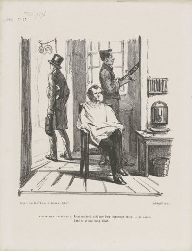 Spotprent op de wet op de rechterlijke organisatie van Godefroi, 1861
