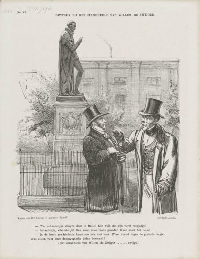 Spotprent op de verjaging van de koning van Napels, 1861
