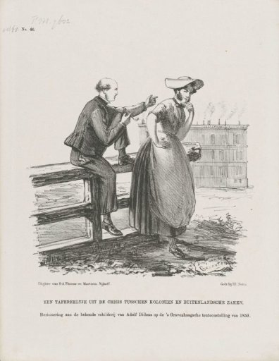 Cartoon on the crisis between the Ministers of Colonies and Foreign Affairs, 1861
