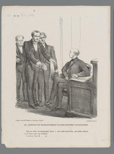 Cartoon on the plans of the Minister of Colonies, 1861