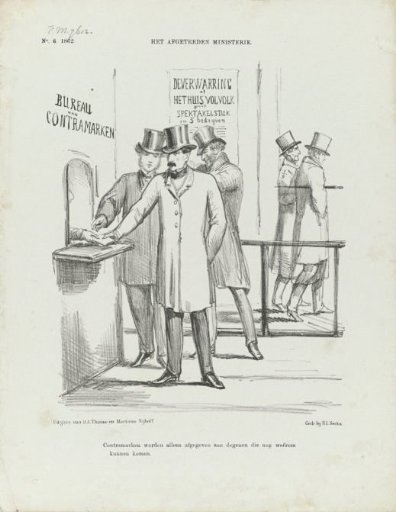 Caricature on the resigned ministers, 1862