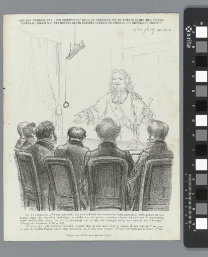 Caricature on the parliamentary commission of inquiry into the state of the navy, 1862