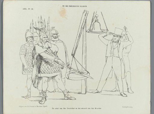 Satirical print on Prussian politics, 1863