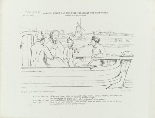 Caricature on Baron Van Zuylen van Nijevelt, 1864