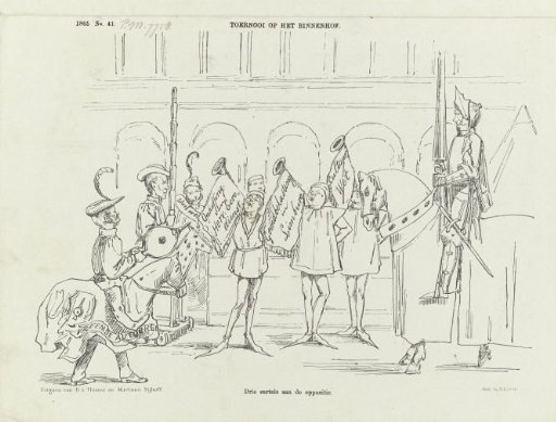 Cartoon on the opposition to the announced bills, 1865