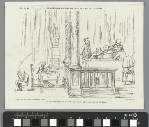 Cartoon on the General Audit Office, 1865