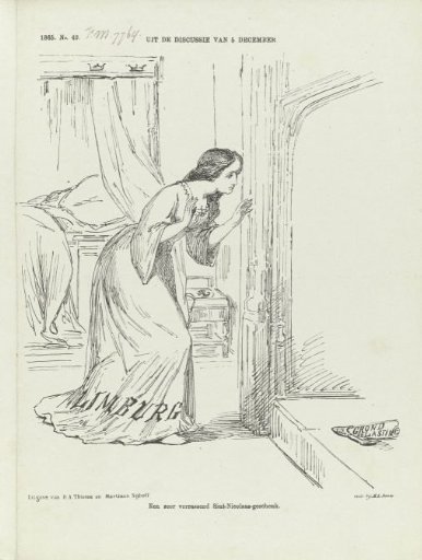 Cartoon on the threatened change in land tax in Limburg, 1865