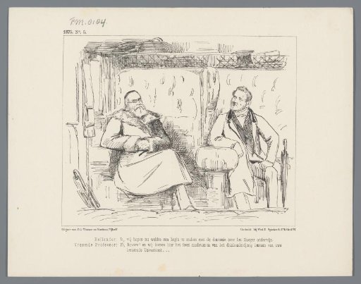 Satirical print on the slowness with which the Higher Education Act is progressing, 1875