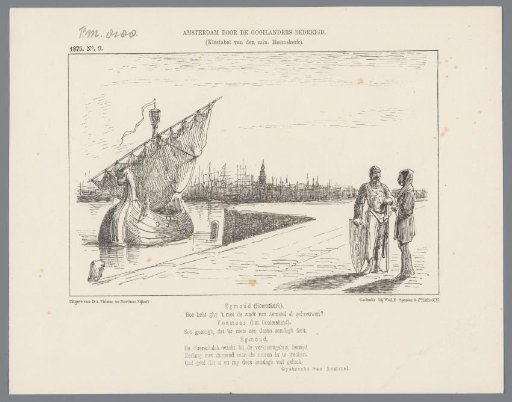 Satirical print on the reorganization of Amsterdam proposed by Heemskerk, 1875