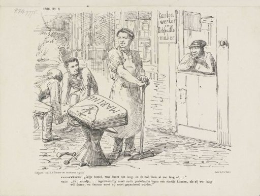 Satirical print on the Ministry of the Navy, 1866