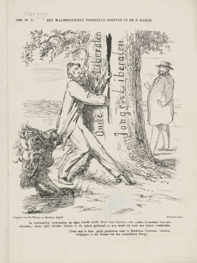 Satirical print on Baron van Zuylen, 1866