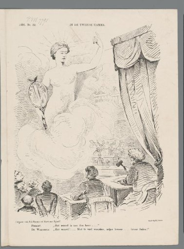 Satirical print with Truth in the Second Chamber, 1866