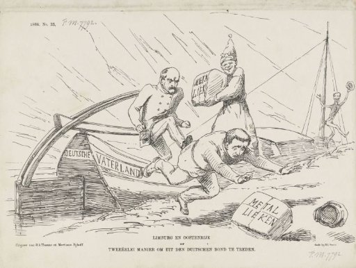 Satirical print on Bismarck and the German Confederation, 1866