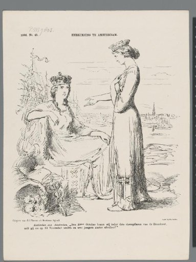 Cartoon on the call for re-election of the liberal representatives, 1866