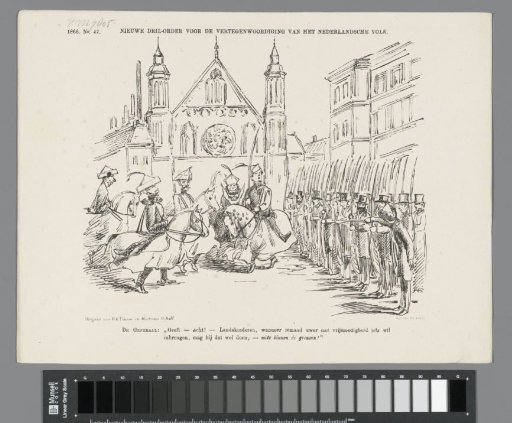 Cartoon on the new parliament, 1866