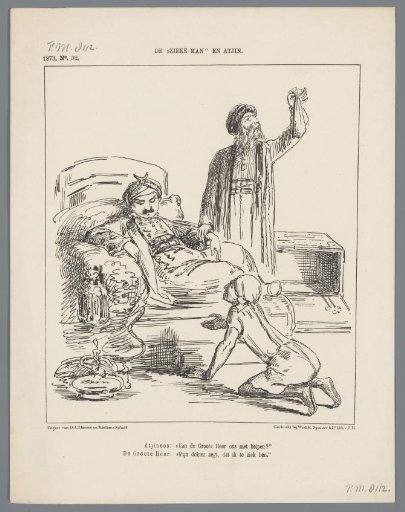 Satirical print on the search for foreign support by Aceh, 1873