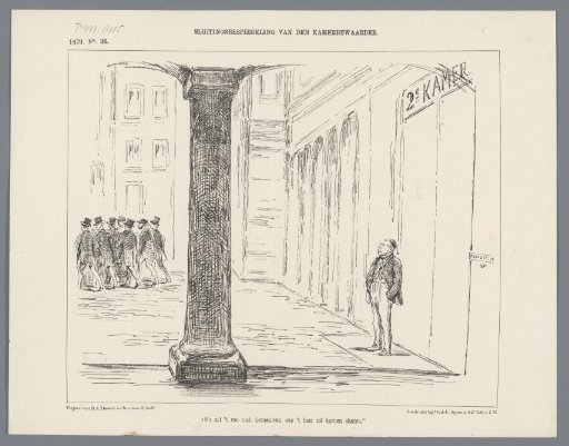 Satirical print on the resignation of the Heemskerk ministry, 1873