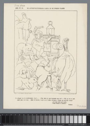 Satirical print on the Anti-Revolutionary Party in the Second Chamber, 1873