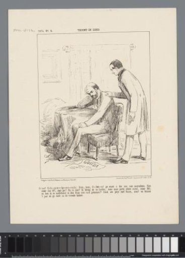 Satirical print on Willem baron Goltstein van Oldenaller, 1874