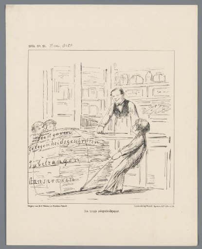 Satirical print on the large quantity of pamphlets published for the jubilee, 1874