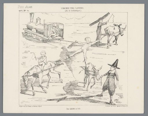 Satirical print with Minister Heemskerk, 1875