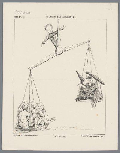 Satirical print on the result of the elections, 1875