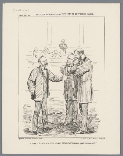 Satirical print on the election of H.A. des Amorie van der Hoeven, 1875