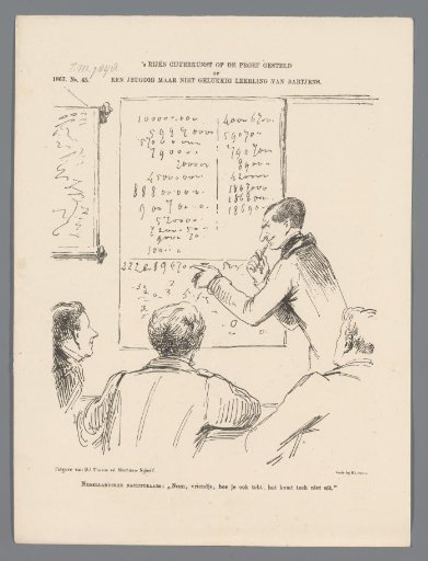 Satirical print on Minister Schimmelpenninck, 1867