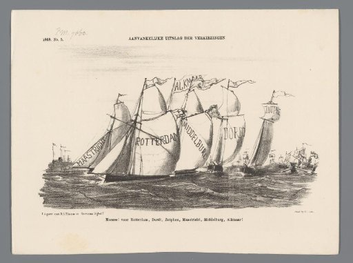 Satirical print on the election of liberal members of parliament, 1868