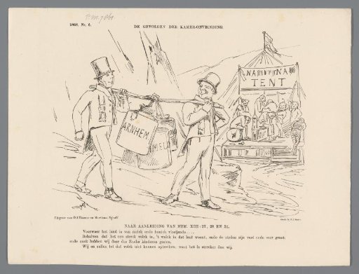 Satirical print on the election of liberal members of parliament, 1868